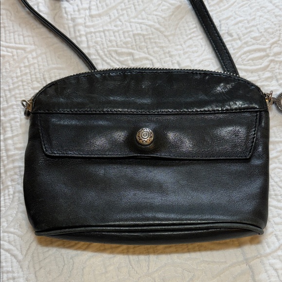 Lisa Jenks Handbags - Lisa Jenks Vintage Black Leather Crossbody Bag